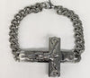 Stainless Steel Silver Cross Bracelet