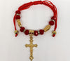 Cross with Virgin Mary Rope Protection Bracelet