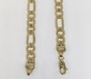 Plated Saint Jude Pendant and Diamond Figaro Chain Set