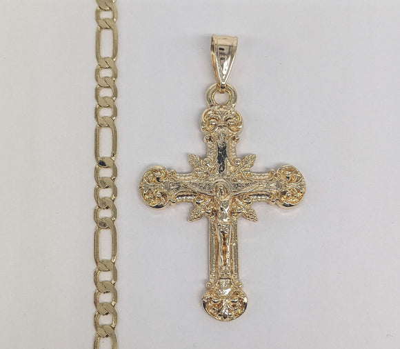 Plated Cross Pendant and Chain Set*