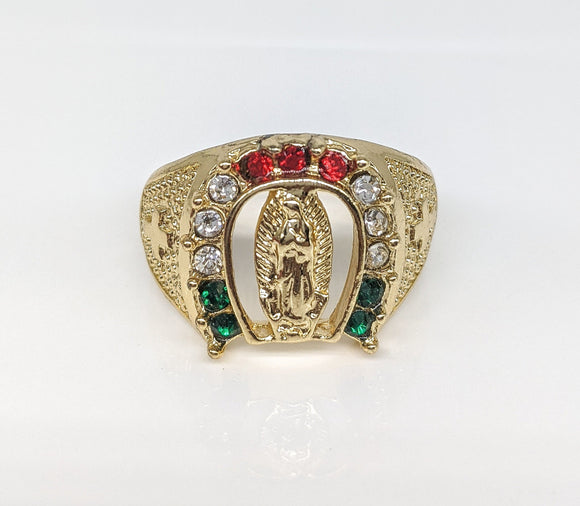 Plated Virgin Mary Ring Oro Laminado Anillo Virgen de Guadalupe