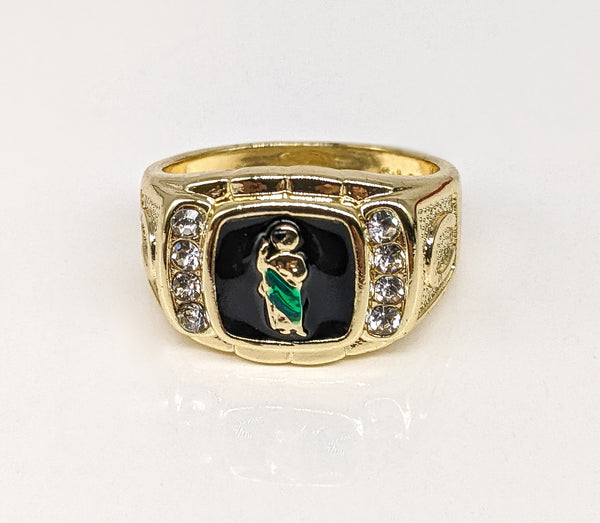 Gold Plated Multicolor Saint Jude Ring
