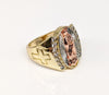 Plated Tri-Gold Virgin Mary Ring