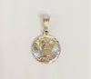 Gold Plated Tri-Gold Virgin Mary Medalla Pendant