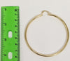 Gold Plated LARGE Tube Hoop Earring