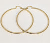 Gold Plated LARGE Tube Hoop Earring