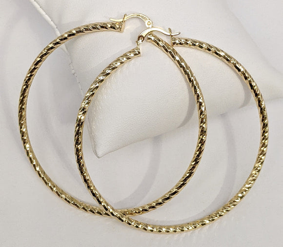 Gold Plated LARGE Hoop Earring
