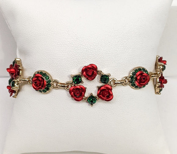 Plated Red Rose Bracelet*