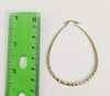Gold Plated Oval Hoop Earring