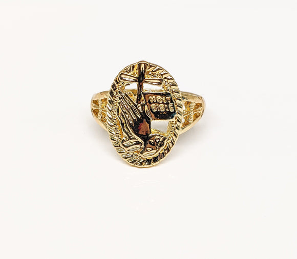 Plated Praying Hands Ring