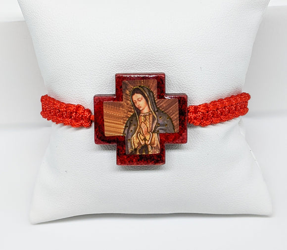 Virgin Mary Rope Protection Bracelet
