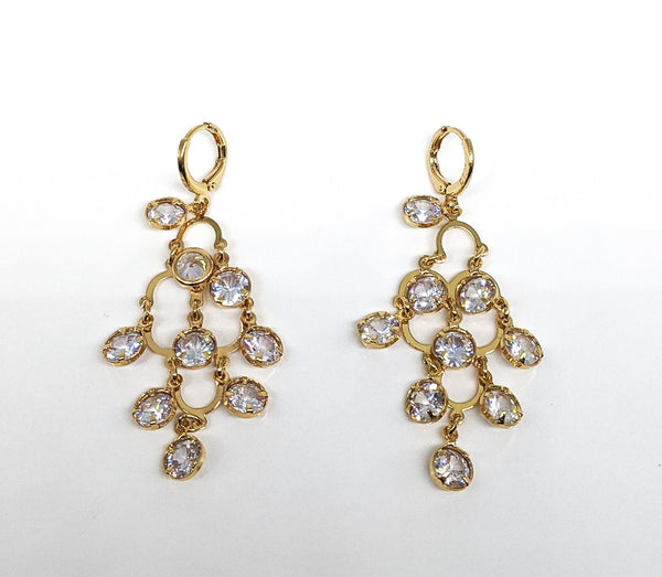 Plated Clear Stone Earring