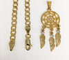 Gold Plated Dream Catcher Pendant and Chain Set*