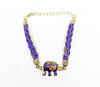 Plated Purple Elephant Bracelet
