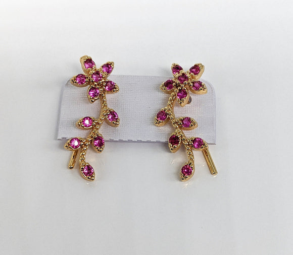 Plated Flower Earring