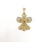 Plated Tri-Color Angel Pendant*