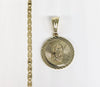 Plated Virgin Mary Medalla Pendant and Chain Set