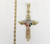 Plated Cross Pendant and Stainless Steel Chain Set
