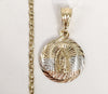 Gold Plated Virgin Mary Pendant and Star Chain Set