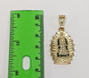 Gold Plated Virgin Mary 4mm Figaro Chain Necklace