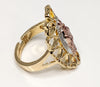 Gold Plated Tri-Gold Virgin Mary Adjustable Ring