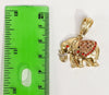 Gold Plated Tri-Gold Elephant Pendant