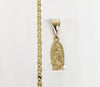 Plated Virgin Mary Pendant and Chain Set