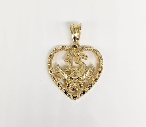 Plated Heart Quince Pendant