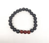 Carnelian and Lava Stone Bracelet