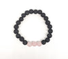 Rose Quartz and Lava Stone Bracelet