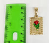 Plated Flower Frame Pendant and Chain Set