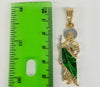 Plated Saint Jude Pendant and Round Figaro Chain Set