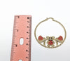 Plated Teddy Bear Hoop Earring