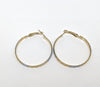 Plated Two Tone Hoop Earring