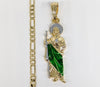 Plated Saint Jude Pendant and Round Figaro Chain Set