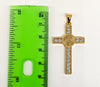Plated Cross with Virgin Mary Pendant