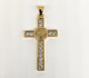 Plated Cross with Virgin Mary Pendant