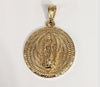 Gold Plated Virgin Mary Medallion Pendant