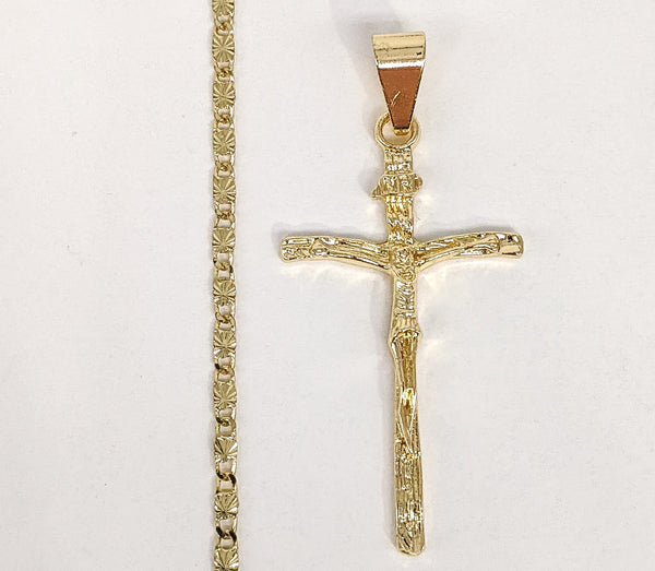 Gold Plated Cross Pendant and Star Chain Set*