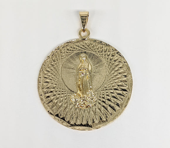 Plated Virgin Mary Medalla Pendant*