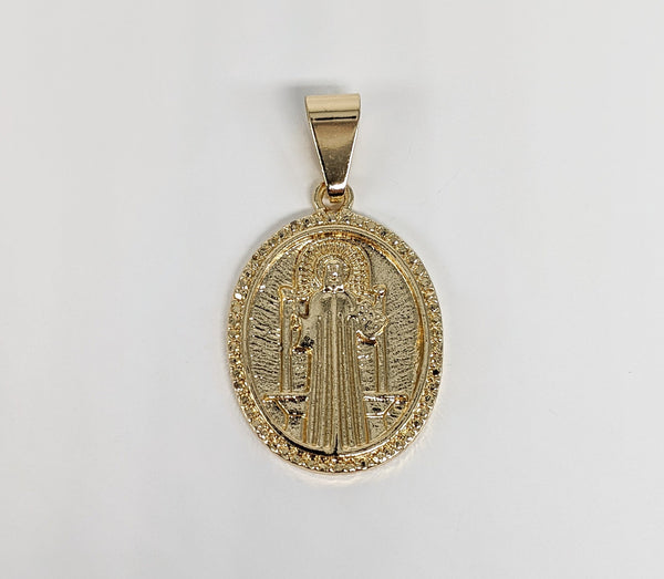 Plated Saint Benedict Pendant