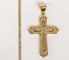 Gold Plated Cross Pendant and Star Chain Set