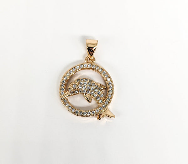 Plated Dolphin Pendant