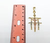 Tri-Plated Triple Cross Pendant