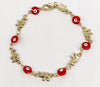 Plated Red Eye and Elephant Bracelet*