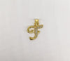 Gold Plated Letter "F" Pendant