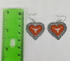 Texas Longhorns Heart Earrings