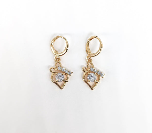 Plated Heart Earring