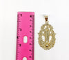 Gold Plated Virgin Mary 5mm Figaro Chain Necklace