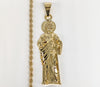 Plated Saint Jude Pendant and Rope Chain Set*